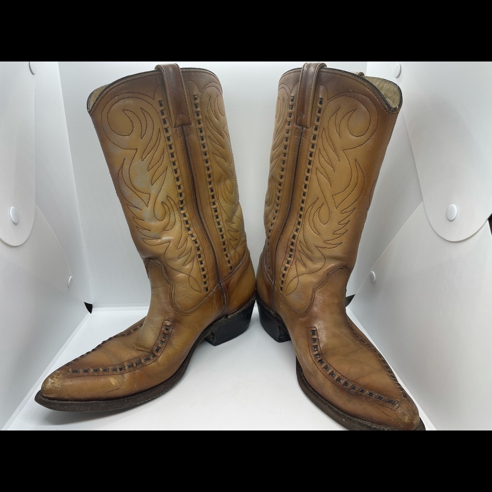 Double H Western Cowboy Boots Leather Mens Sz 8.5